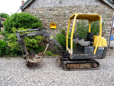 VOLVO EC15B, 1.5T USED, MINI DIGGER, EXCAVATOR, 2007, 3 buckets,