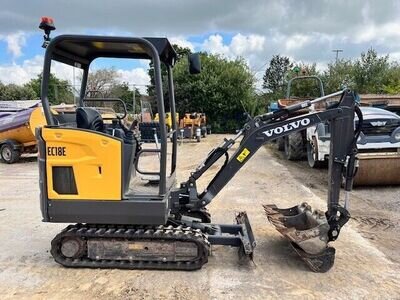 2022 Volvo EC18E Canopy 1.8ton Mini Excavator Digger